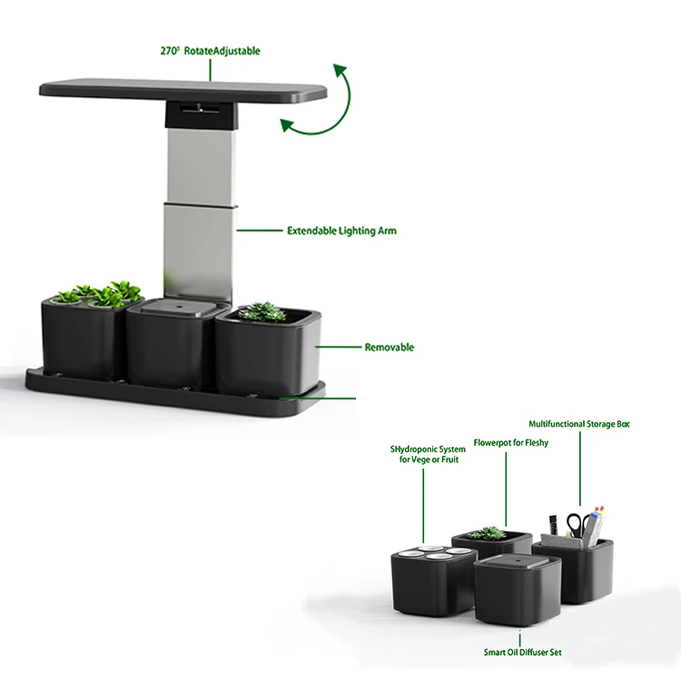 UKIOK multifunctional Minigarden indoor hydroponic kit grow garden nursery aero garden pots hydroponic system