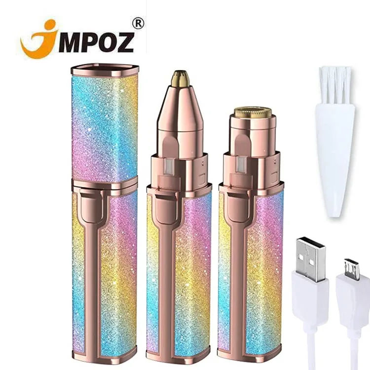 Электрический триммер для бровей 2 в 1, USB эпилятор, средство для удаления волос на лице для женщин, инструменты для макияжа, бритва для бровей