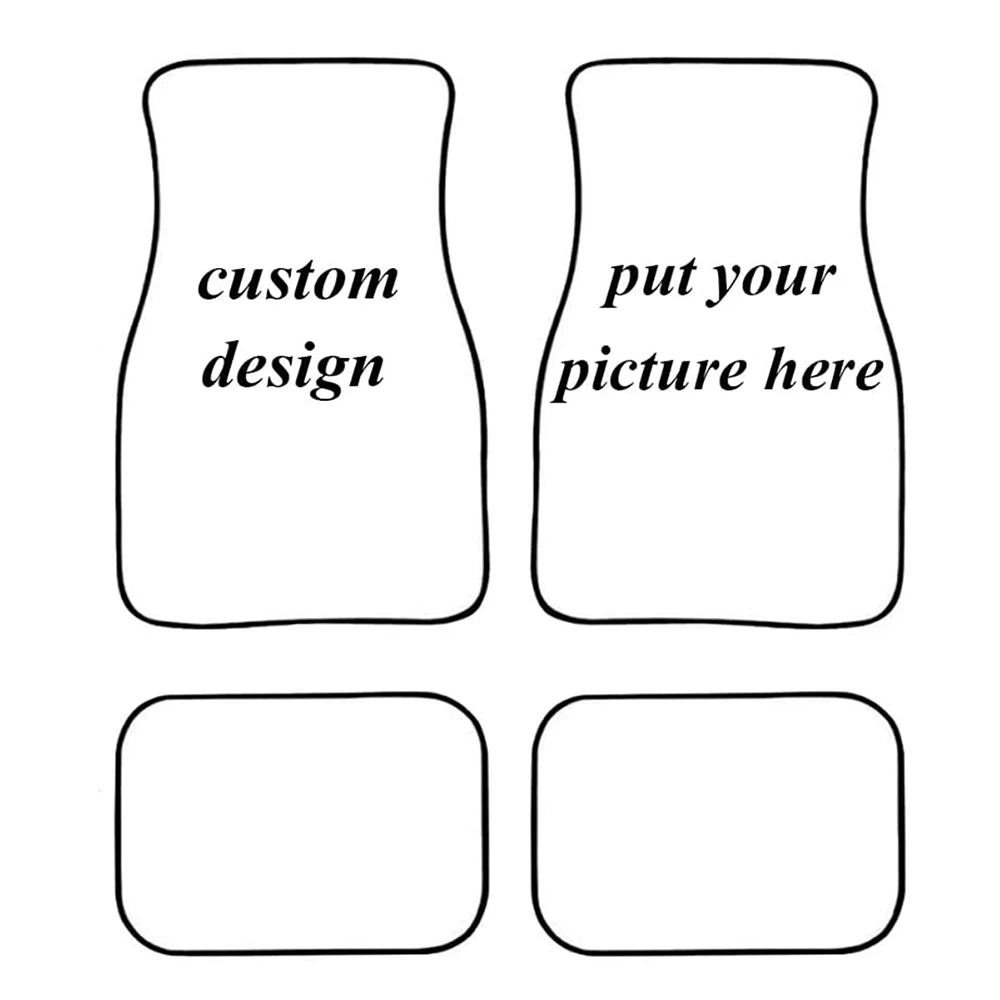 Custom Polyester Printed Logo Car Floor Mat Non slip Personalised Printed Design Sublimation Car Mat With Logo