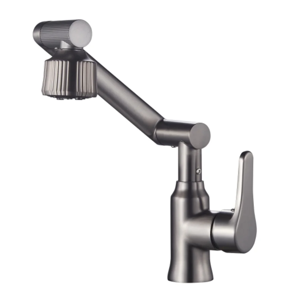 Лидер продаж современный черный хромированный Выдвижной латунный никелевый кран для ванной комнаты с опрыскивателем