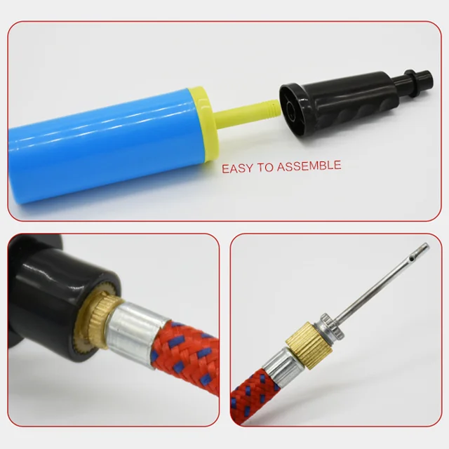 Mini multi-function football pump manual balloon and gymnastic ball hand air ball pump balloon inflation tool for party