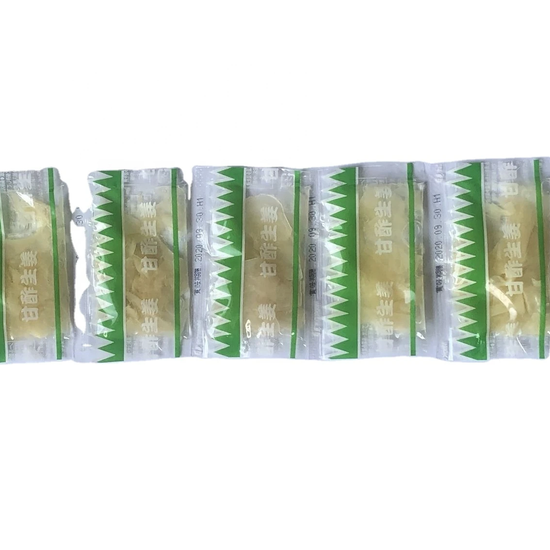 
Sweet premium and stable quality of mini pack(5g, 8g, 10g) sushi ginger pink and white for European market for Japanese cuisine 