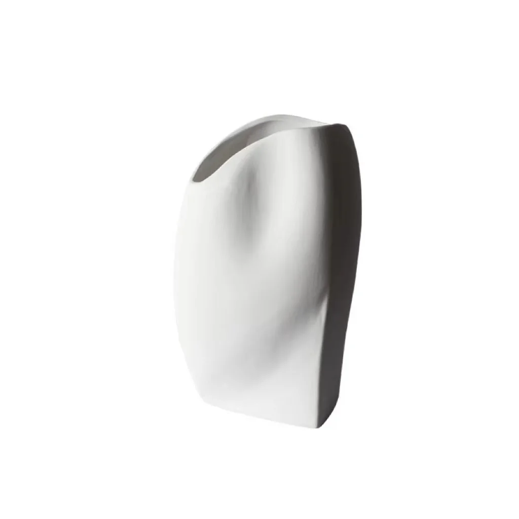 New ceramic art crafts ornaments shaped frosted vase black and white creative gift home decoration flower
