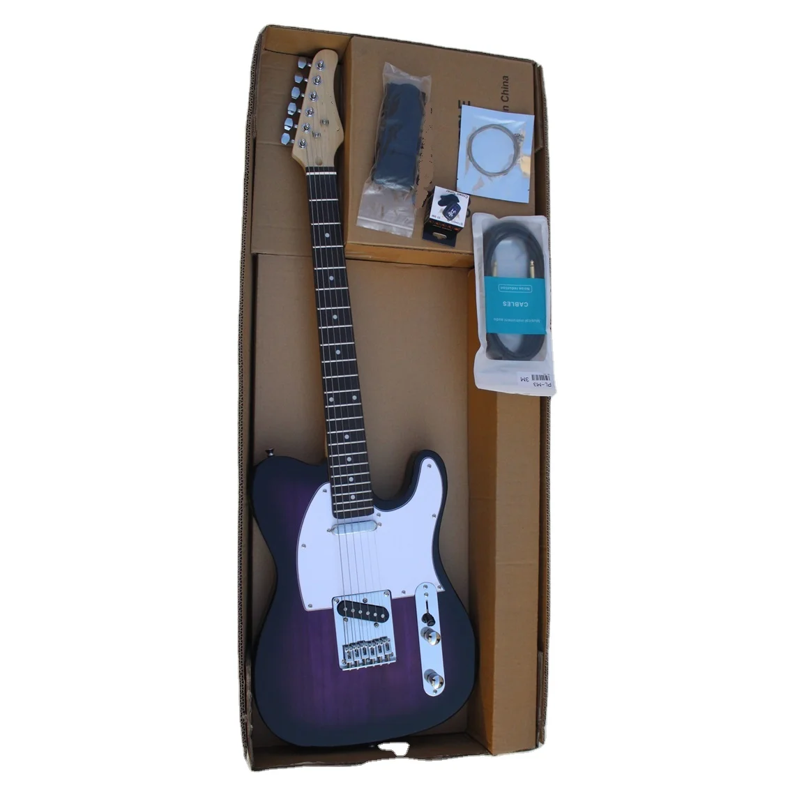 Weifang Rebon 39 Size/Inch  6 String TL Beginner Electric Guitar  Kit/Guitar package with 20 Watt Amplifier