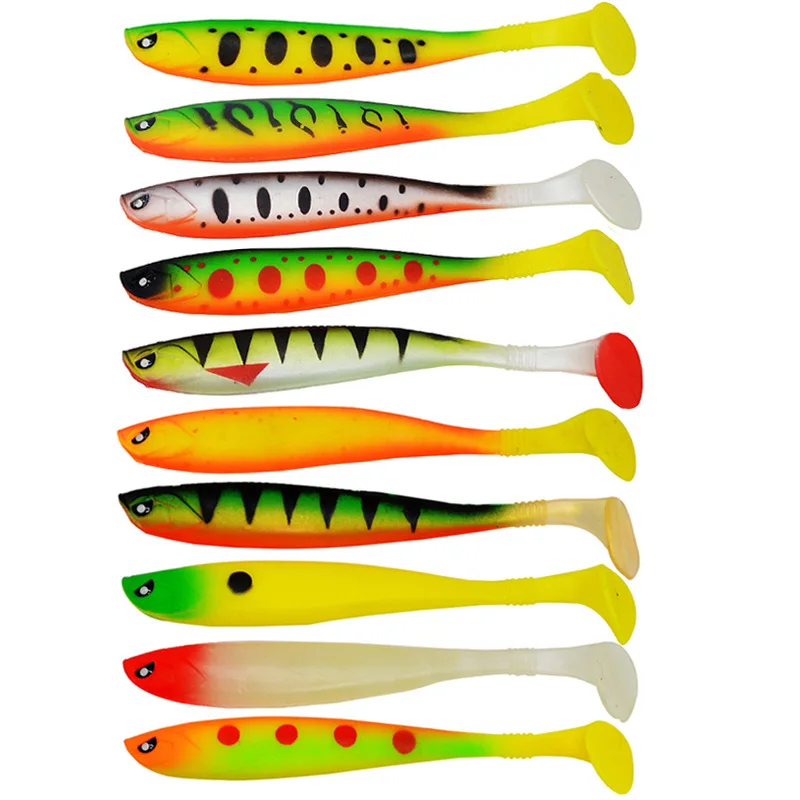Custom Soft Fishing Lure 12cm 10g Silicone Bait Shad Fish Lure High Quality Worms Bass Pike Minnow Swimbait Rubber Lure