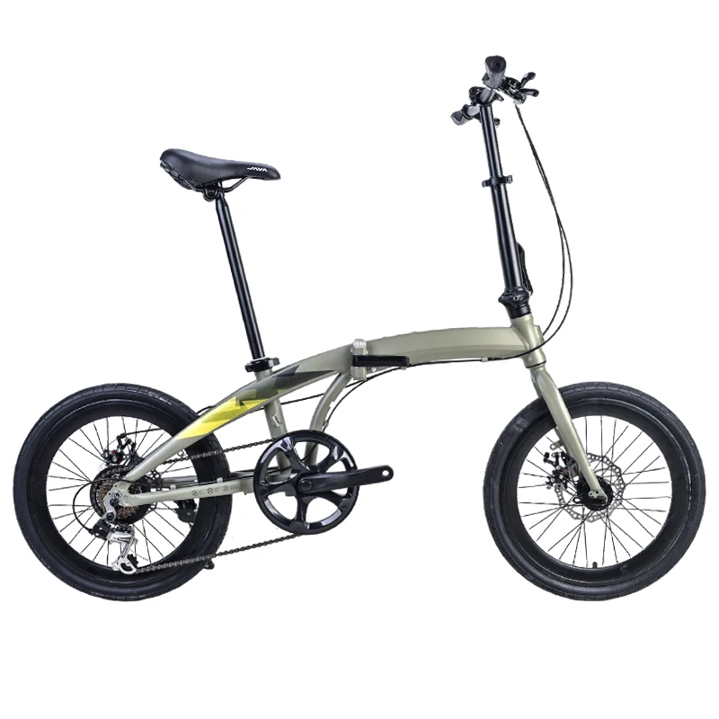 2021 trendy folding bike aluminum alloy folding Bicycle 20 inch double disc brake 7 speed f
