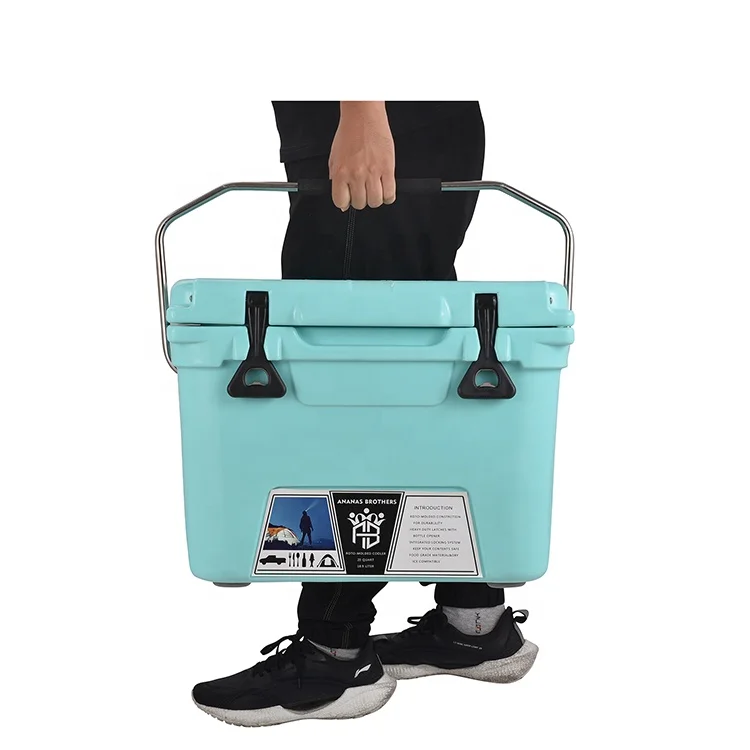 OEM Rotational Molding 45L Eco-Friendly Ice Cooler Box Insulation Barrel plastic cooler for Outdoor Camping