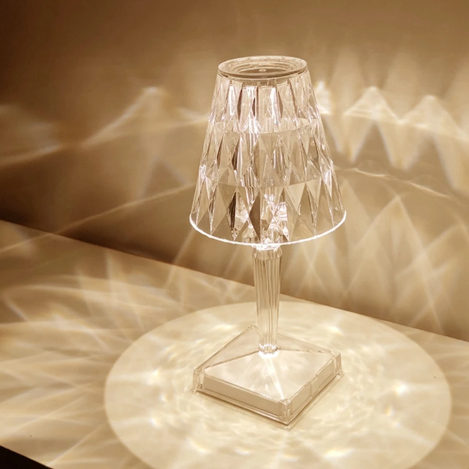 2021 New Hotel home restaurant Italyledmodern minimalist acrylic diamond table lamp