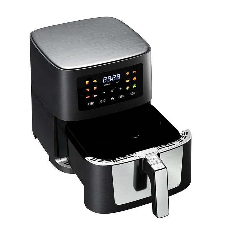 Customized Brushed Matte Surface 6.5L 7.5L Healthy Cooking Electric Smart Digital Air Fryer Oven With Non-stick Basket