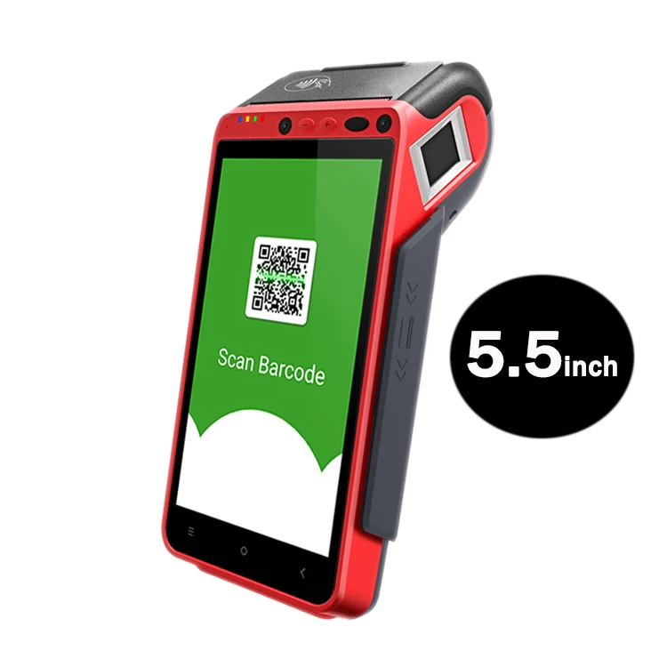 4G/3G/2G Billing Printing POS Device Touch Screen Handheld Android POS Terminal With Fingerprint Z100