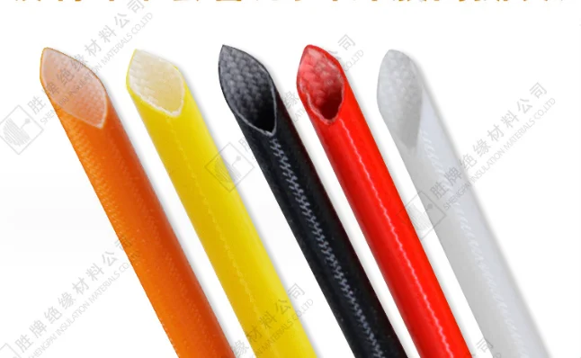 High temperature Voltage resistant silicone rubber Fiberglass Braided Sleeve 1.5mm 2.5mm 5mm 6mm 10mm 25mm 30mm 35mm