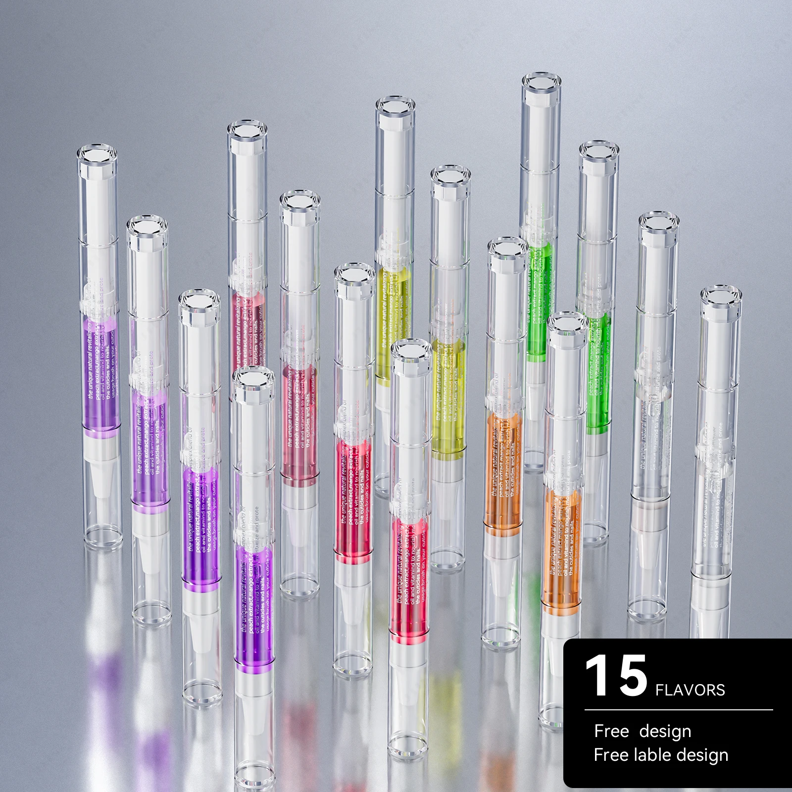 JTING Stock 15 Flavor Nail moisturizing mini cuticle oil pen for nail care health OEM custom logo private label cuticle oil tube