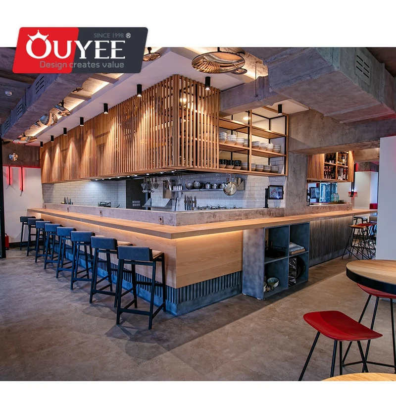 Professional Coffee Shop Designers Provide Modern Artical Wooden Coffee Kiosk Design Counter Bar For Coffee Shop