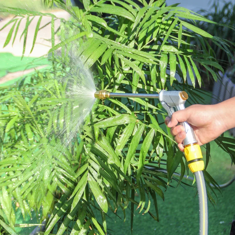 High Pressure Aluminum Garden Water Gun Garden Hose Nozzle Water Sprayer With Cooper Connector