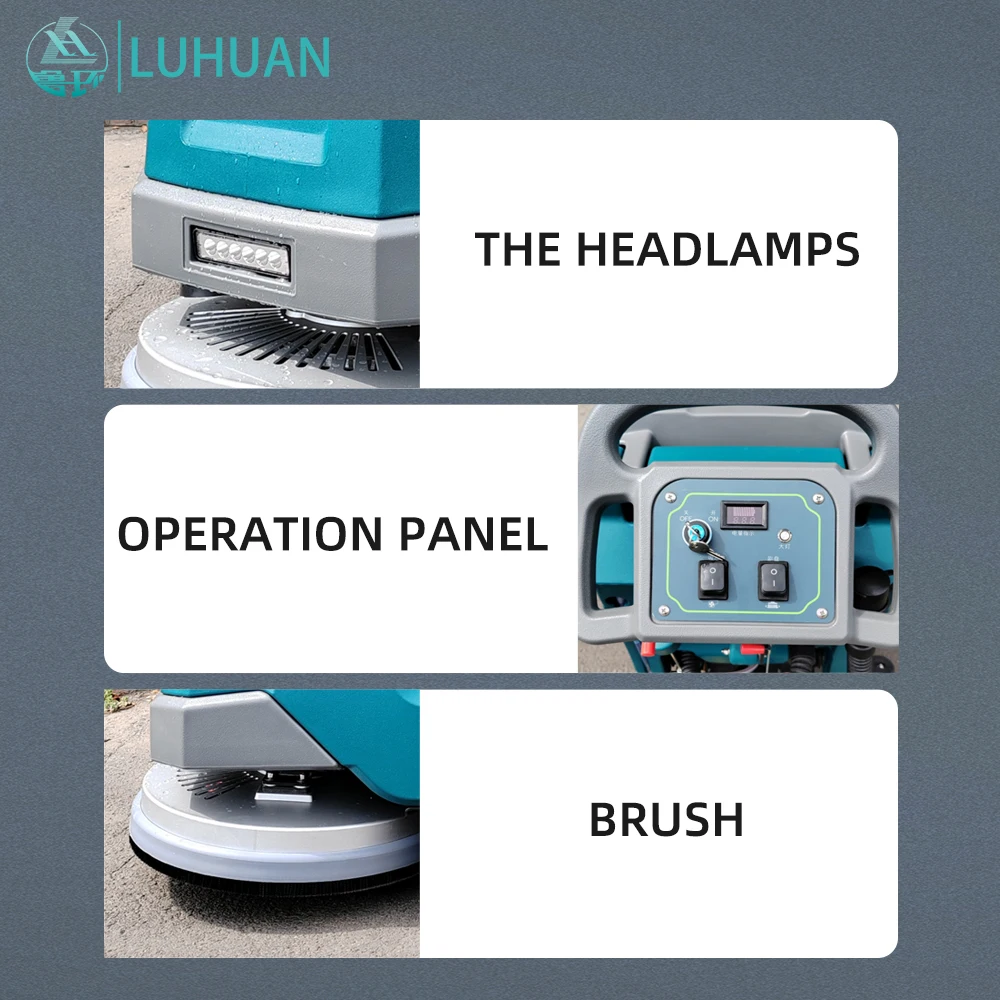 Cleaning Machine Small Electric Floor Scrubber  driving double scrubbing machine Compact Industrial Commercial Floor Scrubber