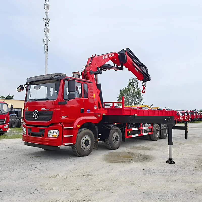 China Brand Shacman M3000 Truck Mounted Crane 8x4 Truck Mounted with Telescopic 35 Ton Foldable Crane