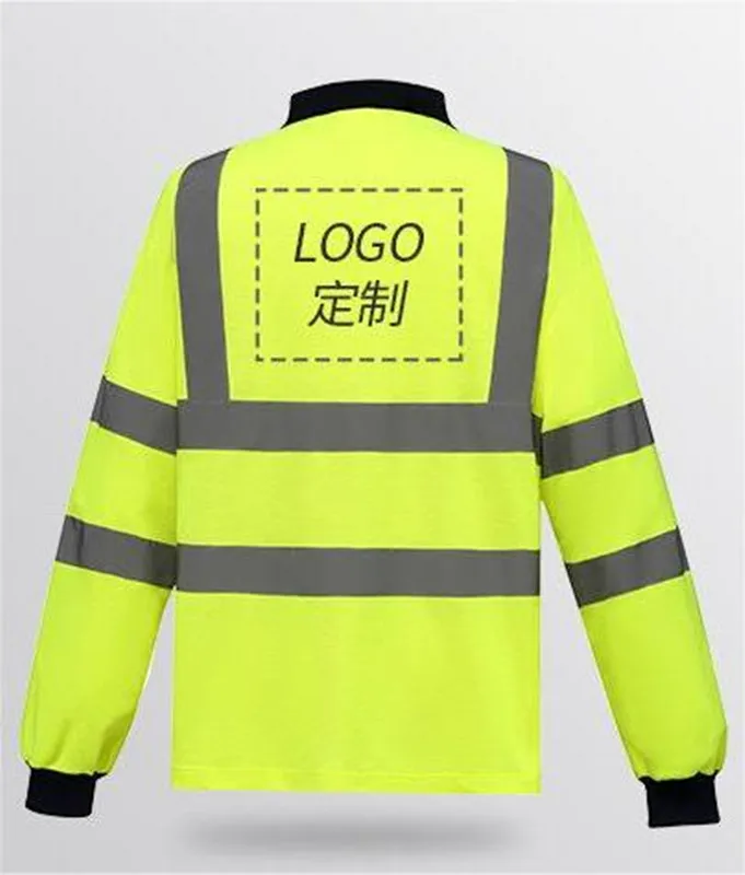 WEJUMP High Visibility polo workwear safety reflective working traffic jacket Construction Security safety clothing