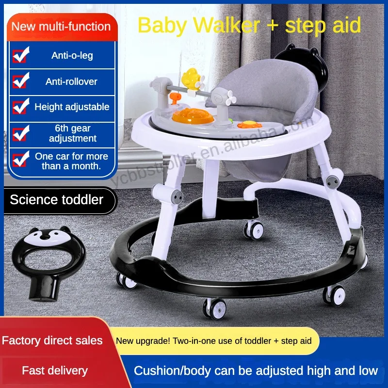 Multi Functional Anti Fall and Anti Rollover Walking Assistance for Male and Female Babies, Can Sit on a Handcart, Baby Walker