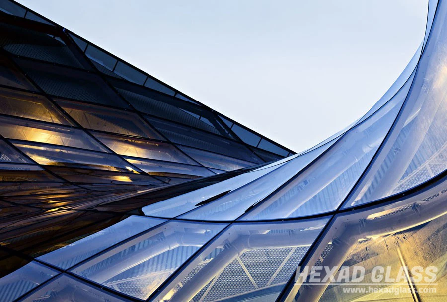 large tempered glass thermal break aluminum heavy transparent tempered glass room decider metal frame double side