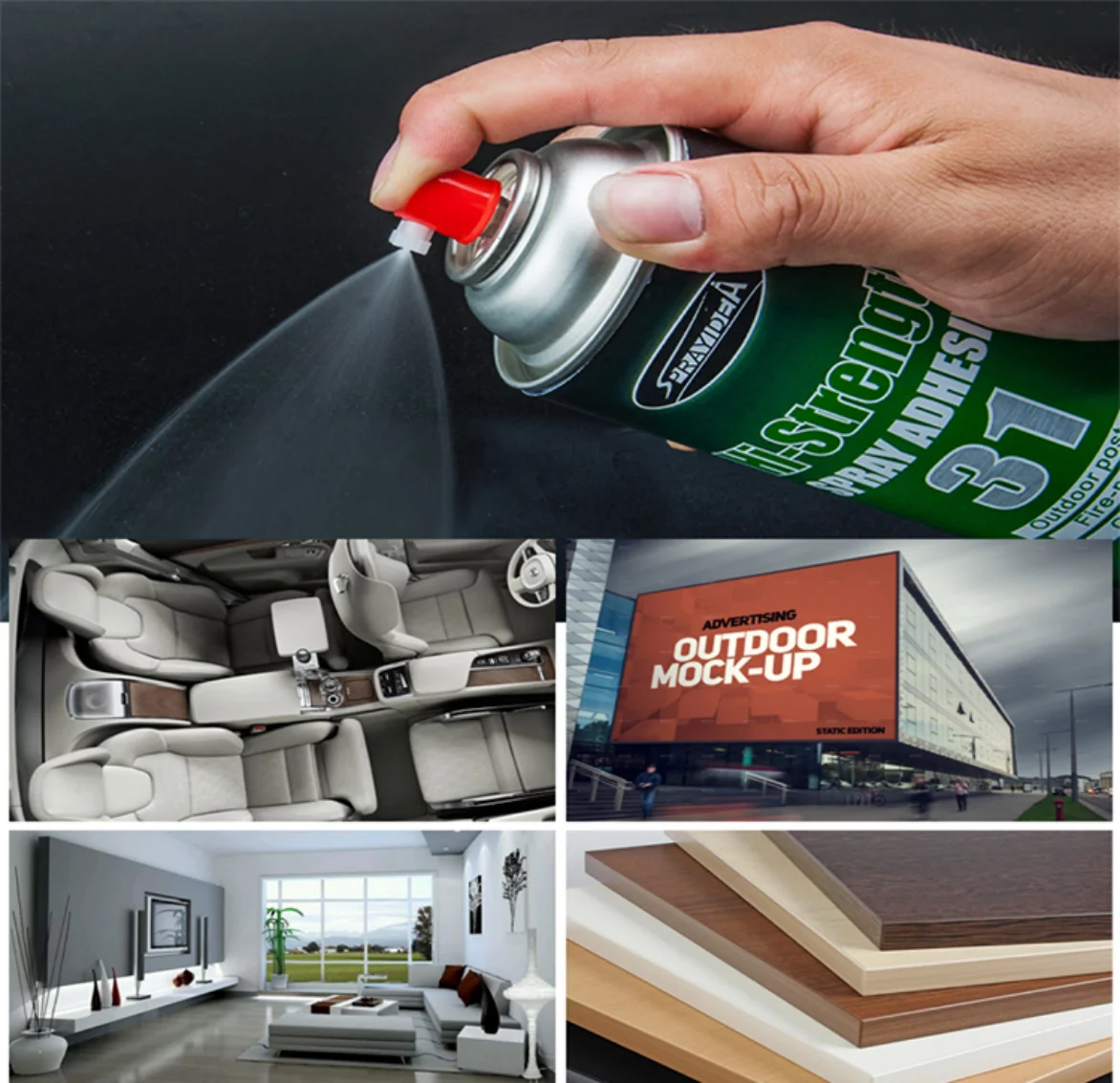 Spraidea 31 Non Toxic All Purpose Chloroprene Neoprene Fire Retardant Aerosol Spray Adhesive