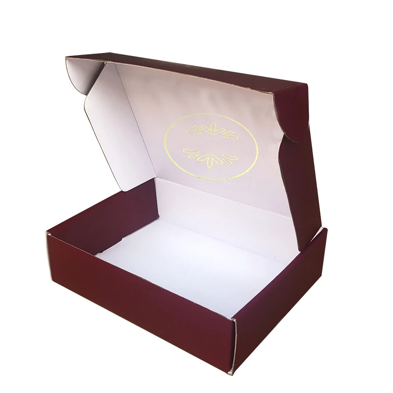luxury Custom foil  logo printing corrugated shipping box cardboard shipping box flower shipping box