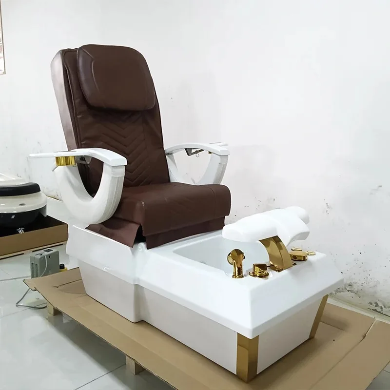 FengSheng Luxury Nail Salon Equipment Pedicure Manicure Chair Foot Spa Massage Chairs for Sale