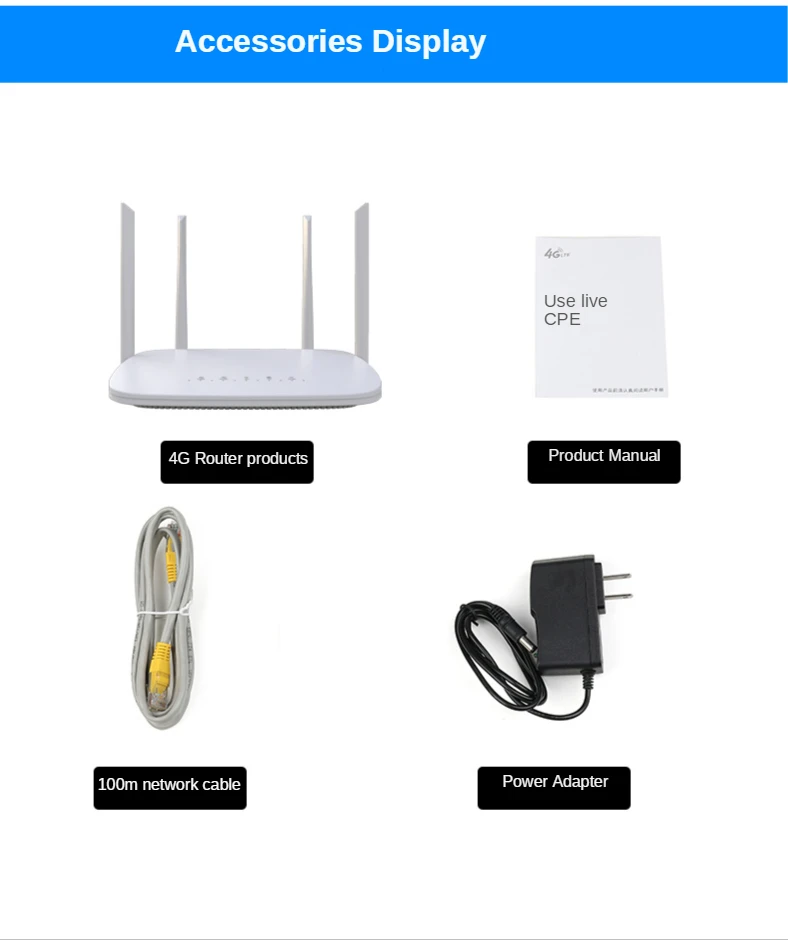 Новый OEM 4G CPE маршрутизатор LTE CAT4 MIMO 2*2 до 150 Мбит/с 2 WiFi 300 FDD-LTE B1/B3/B7/B8/B20 WCDMA/UMTS в1/В8