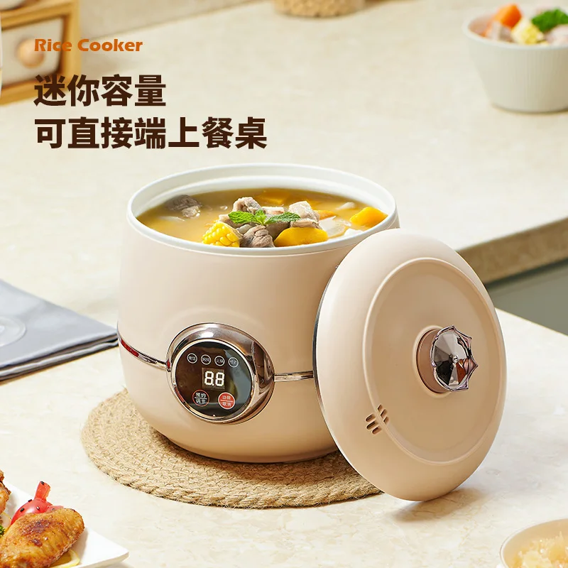 Mini Electric Rice Cooker 1 Person 2 Intelligent Household Multifunctional Dormitory Electric Hot Pot Rice Soup Porridge Small R