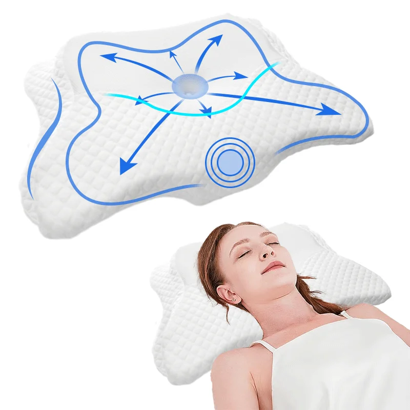 Best Seller Pain Relief Contour Memory Foam Pillow Ergonomic Orthopedic Ergonomic Bed Cervical Pillow