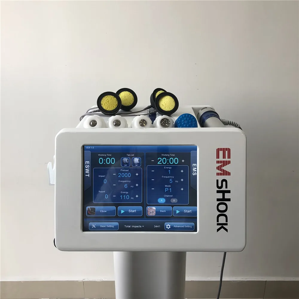 Portable Physiotherapy Wave EMS Shock Device Focused Extracorporeal Therapy Home Treatment Dysfunction Shockwave Machine