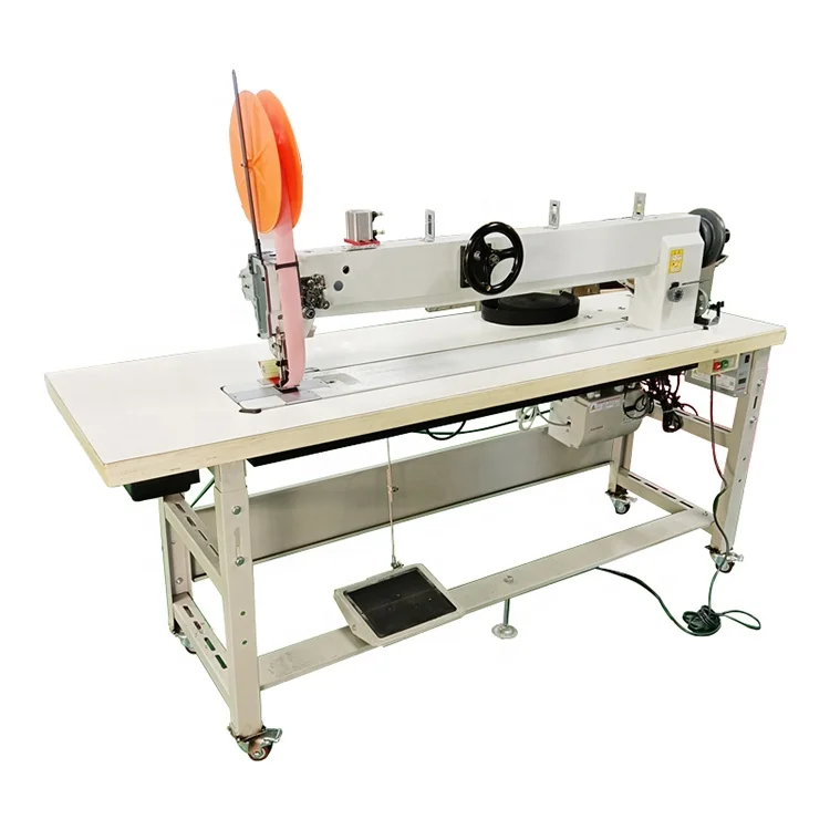 Super long arm 100cm double needles leather upholstery walking foot industrial sewing machine
