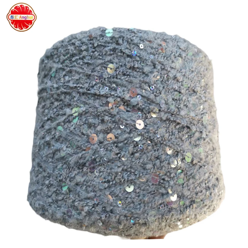 Wool 3MM+6MM sparkle Knitting Wool Acrylic Yarn With Sequins rope shiny yarn For Hand Knitting