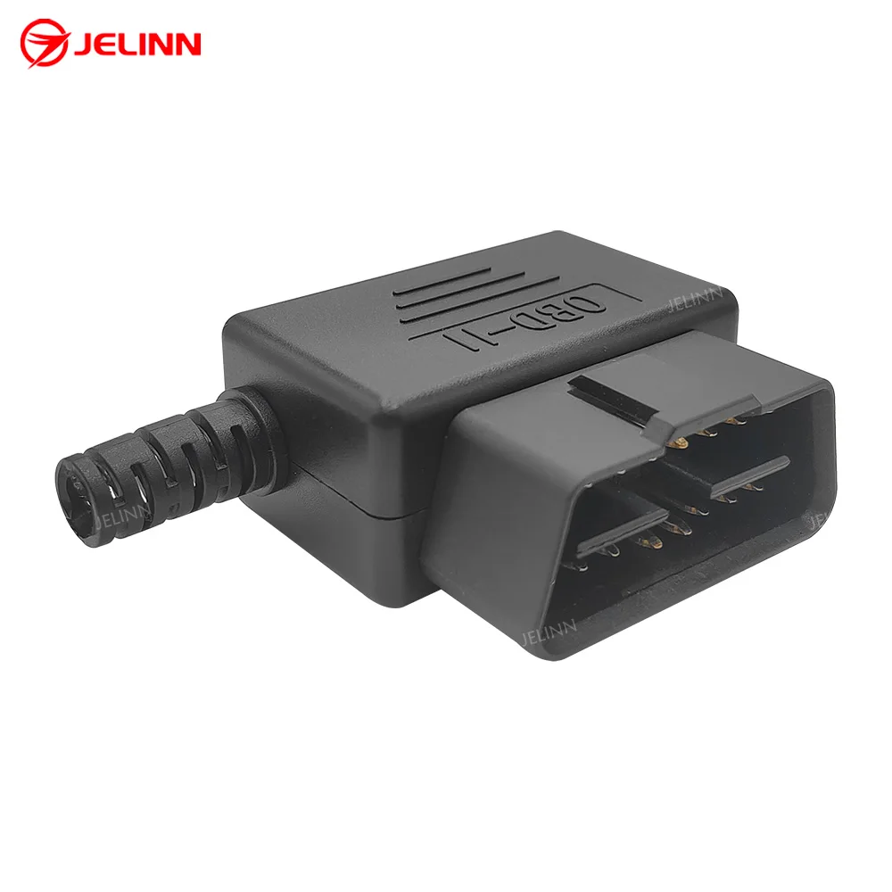 OBD 2 пластиковый корпус OBD2 и штекер с 90 градусов прямоугольные штыри