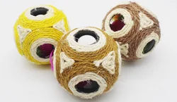 large 12 cm six-hole sisal wear-resistant scratch-resistant pet toys