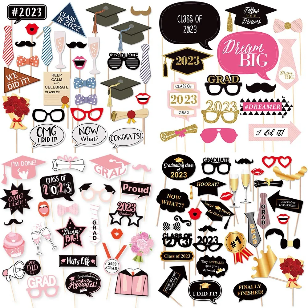 2023 Graduation Party Decorations Ceremony Props Photo Background Party Supplies Decorations Graduation Photo Props