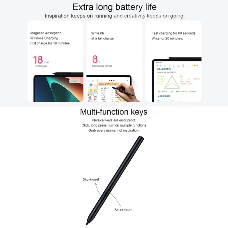 Hot Selling Original Xiaomi 240Hz 152mm Stylus Pen for Xiaomi Pad 5 / Pad 5 Pro