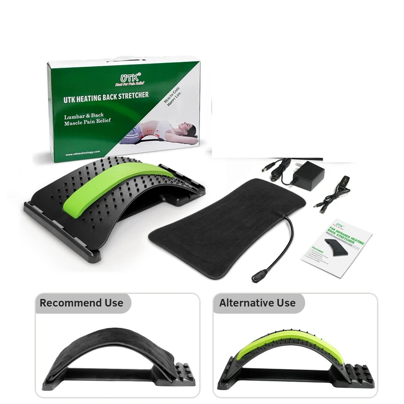 Multi-Level Back Stretching Device Back Massager Backcrack Lumbar Support Stretcher Spinal Back Pain Muscle Pain Relief