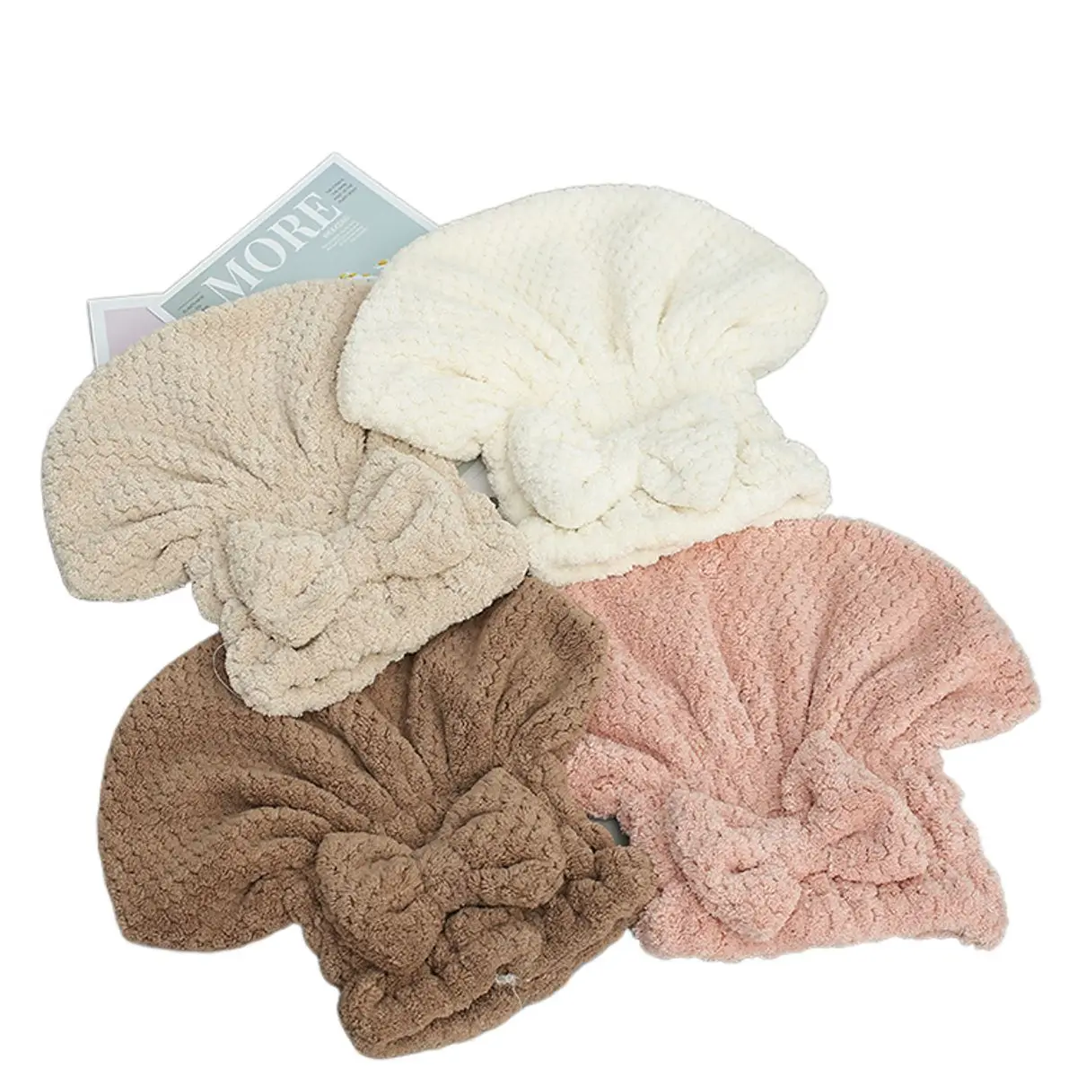 Microfiber Hair Drying Caps,soft & Ultra Absorbent,fast Drying Hair Wrap Towels Thick Fluffy Shower Cap