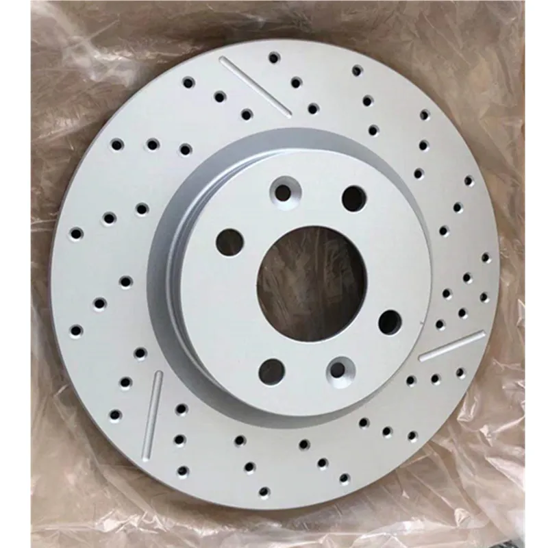 High quality auto brake system slot and drilled holes braking disc brake rotors for Nissan 40206-00QAA
