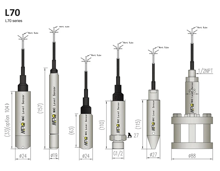 Submersible Water Tank Level Liquid Level Depth Gauge Digital Indicator Detector Sensor Probe