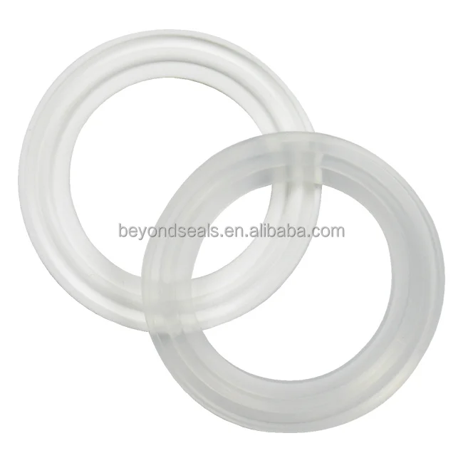Customized Unflanged And Flanged Sanitary  Seals PTFE EPDM NBR Silicone Rubber FKM Tri Clamp gasket