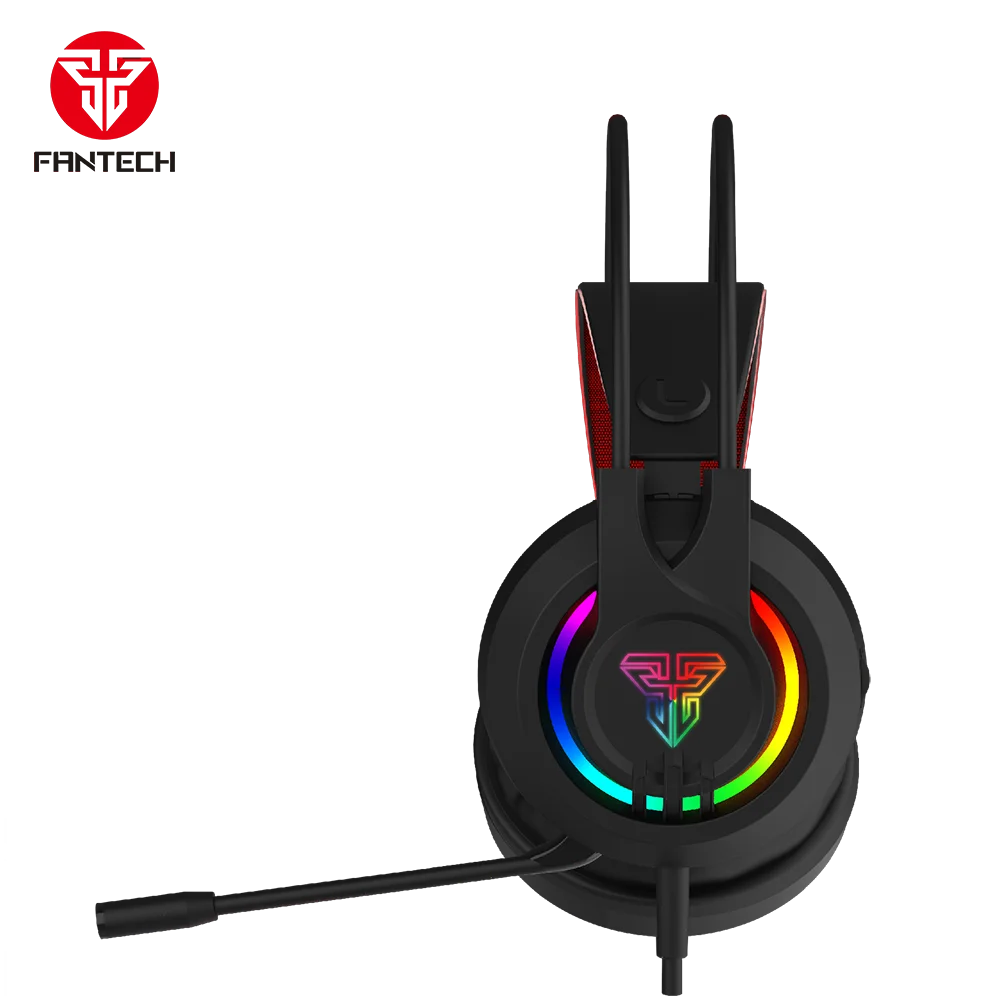 2020 New Model Fantech Gaming Wired 3.5 RGB Light PC 50 MM Durable Gaming Headset