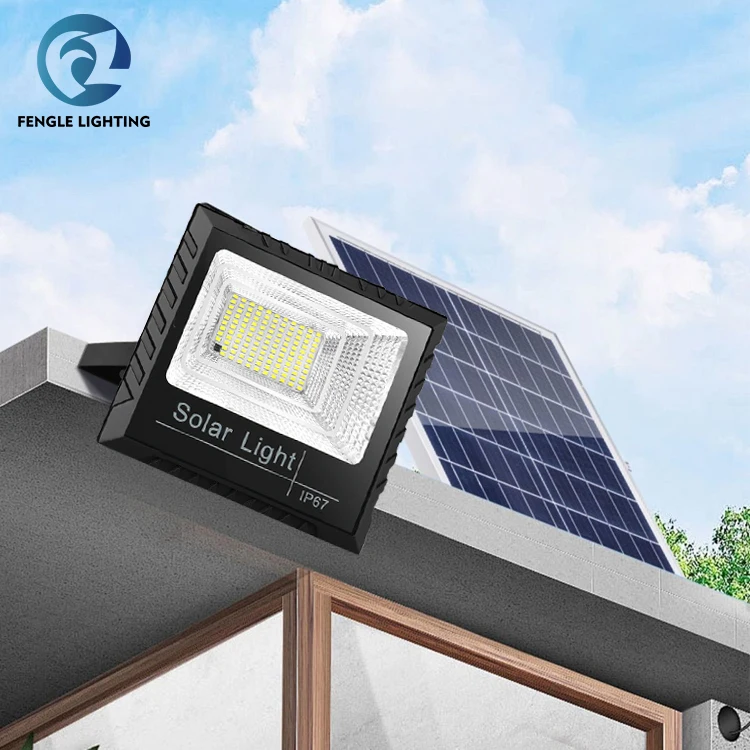 High Brightness Outdoor Ip67 Waterproof Light Control Solar Lamp 25w 40w 60w 100w 200w Solar Led Flood Light