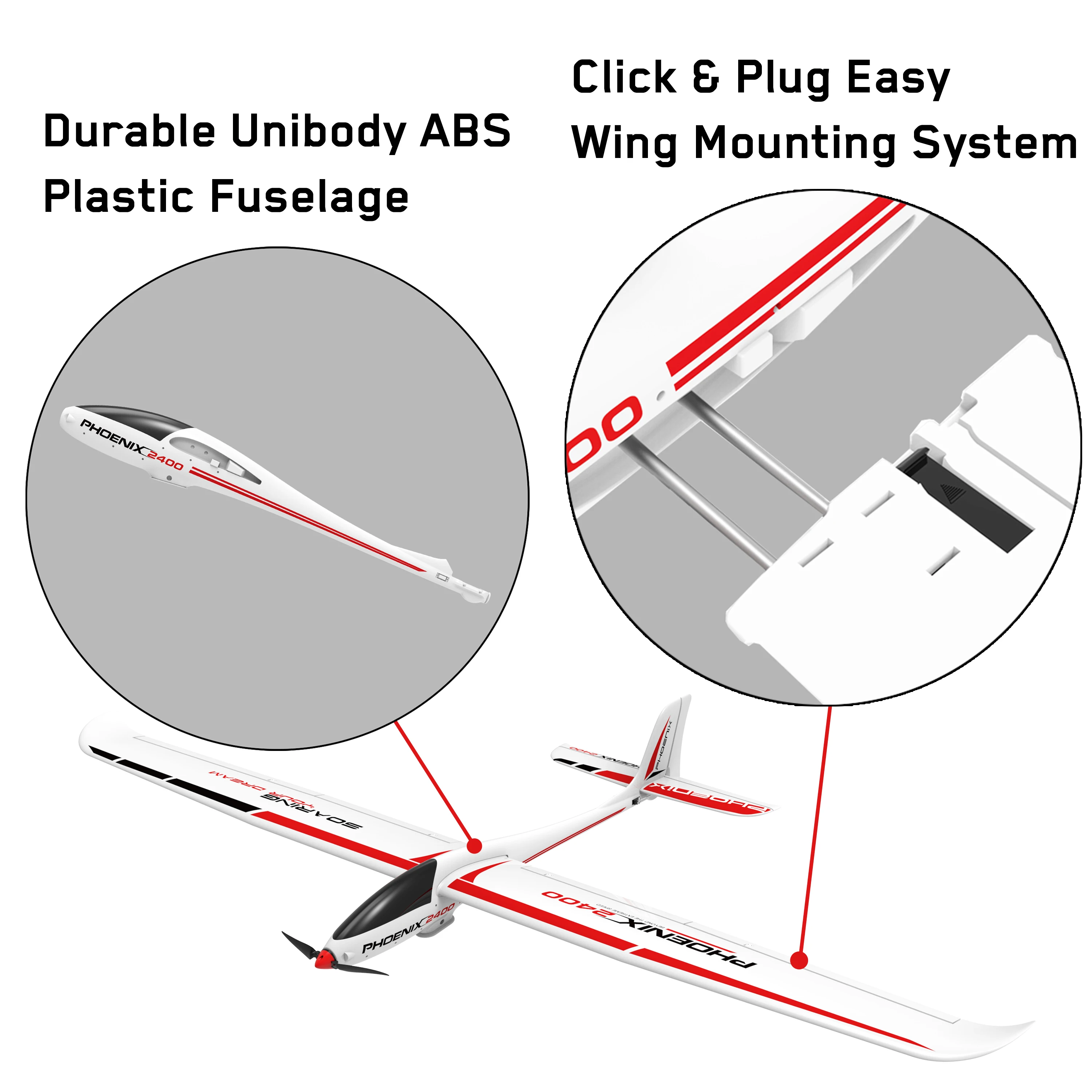 Volantex PNP  Personalized style durable white electric rc airplane