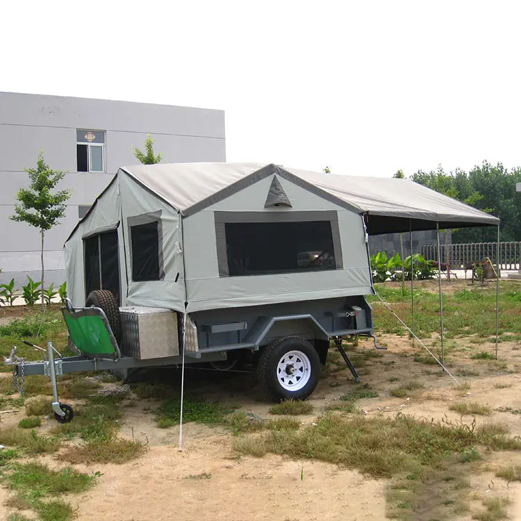 3-4 person off road hard floor camper awning camping trailer tent