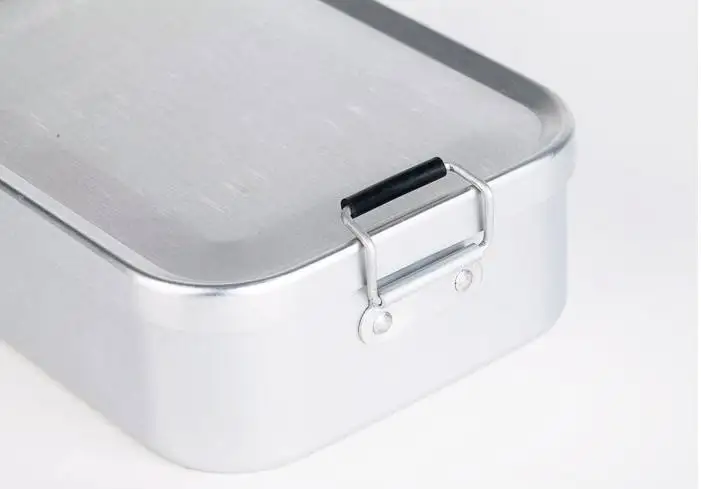Custom 0.81L 304 Metal Eco-friendly Buckle Stainless Steel Leaking Storage Boxes Bins Food Container Bento Kids Lunchbox