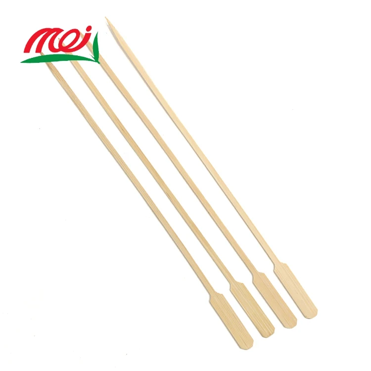 
Chinese eco-friendly hand made bbq racket shape bamboo skewer 
