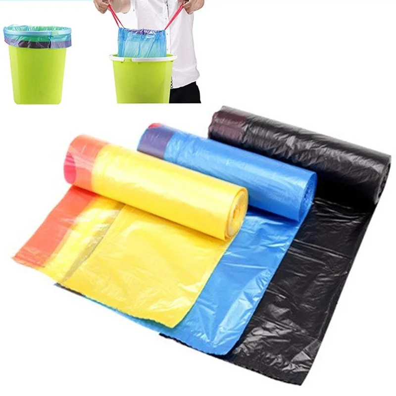 Drawstring Trash Bags Kitchen Garbage Bags Large Garbage Bin Bathroom Trash Can Bin Liners Plastic Bag Household
