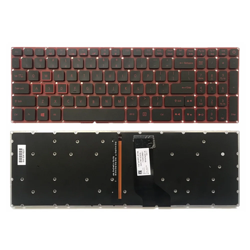 
US English/Russian Backlit Black laptop keyboard For Acer Nitro 5 AN515-51 52 53 N17C1 N16C7 