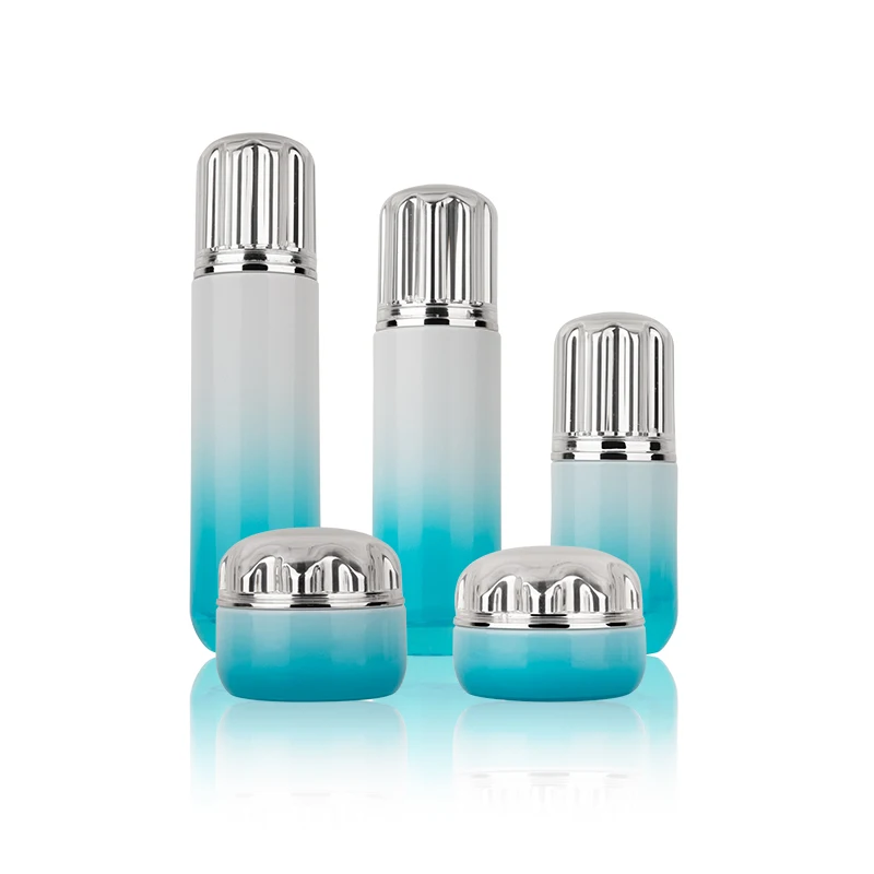 Wholesale 30ml 50ml 100m cosmetic bottle packaging skincare lotion serum oil pump bottle frosted glass bottle